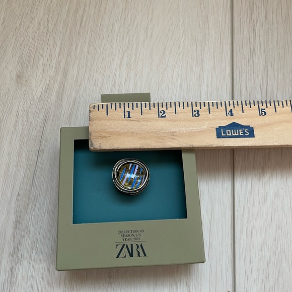 Zara Jewelry Zara Round Glass Ring Size Med Limited Edition Med